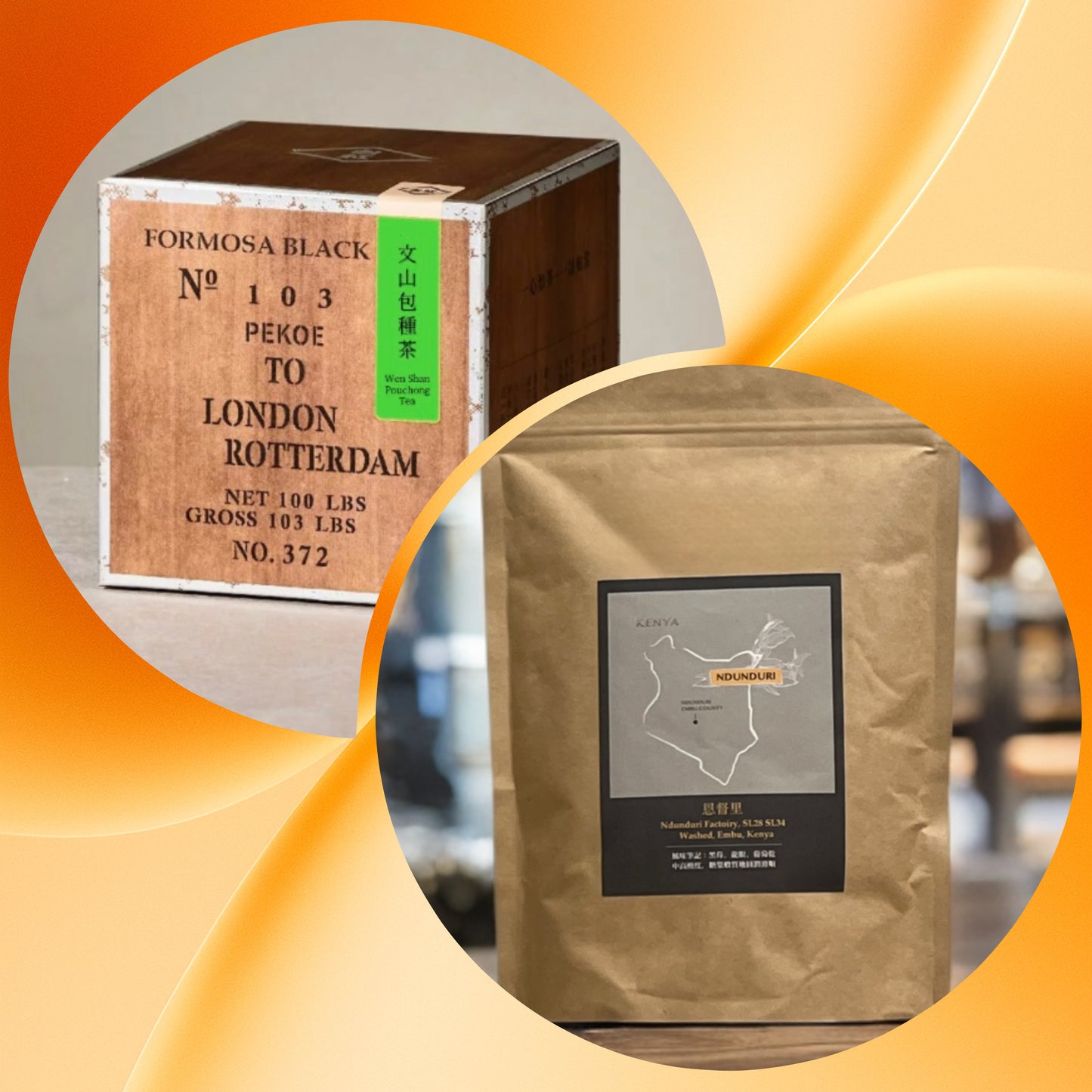 A3-CCT021 Kenya Ndunduri Arabica SL34 🌟Taiwan Wenshan Pouchong Tea Dual Indulgence